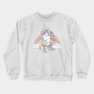 Cute rainbow unicorn Crewneck Sweatshirt